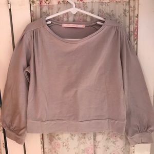 Flora and Henri Girls Grey Top